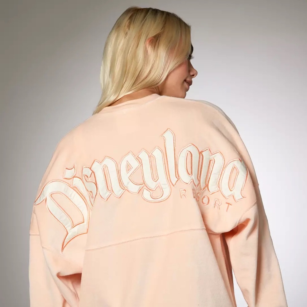 Disney Peach Disneyland Resort Embroidered Sweatshirt